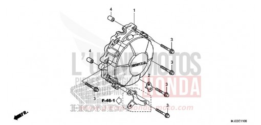 COUVERCLE DE GENERATRICE CBR600RAD de 2013